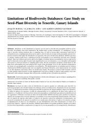 Limitations of Biodiversity Databases: Case Study ... - 192.38.112.111