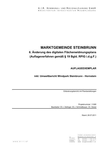 MARKTGEMEINDE STEINBRUNN - EisenstÃ¤dter Pforte