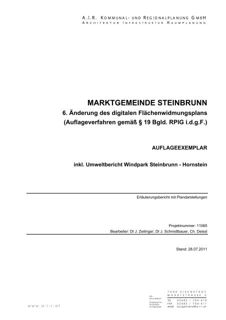 MARKTGEMEINDE STEINBRUNN - EisenstÃ¤dter Pforte