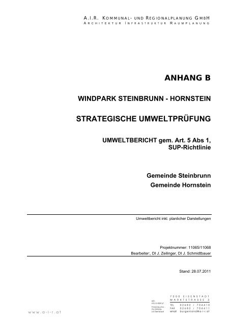 MARKTGEMEINDE STEINBRUNN - EisenstÃ¤dter Pforte