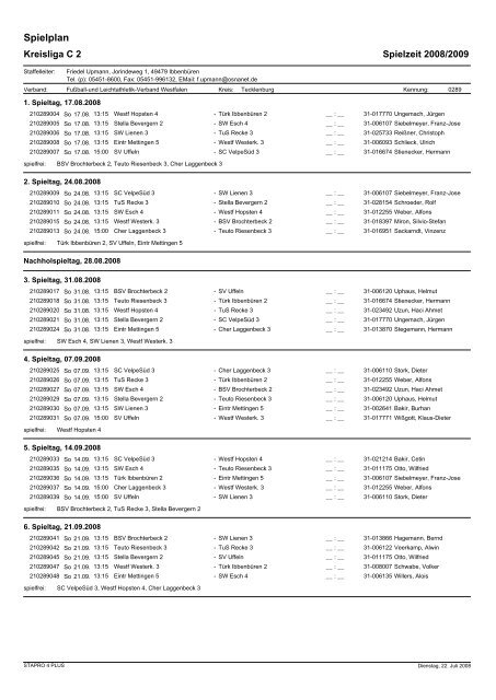 Spielplan - rainer-biesler.de