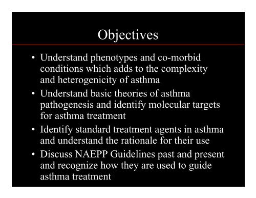 NHLBI Asthma Phenotypes-Lockey - World Allergy Organization