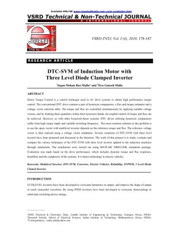 DTC-SVM of Induction Motor with Three Level Diode Clamped Inverter