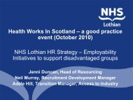 NHS Lothian - Employability Initiatives to support Disadvantaged ...