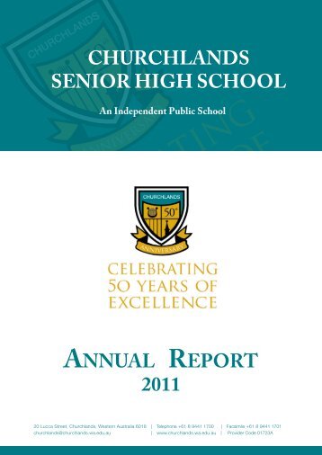 CHURCHLANDS SENIOR HIGH SCHOOL ANNUAL REPORT 2011