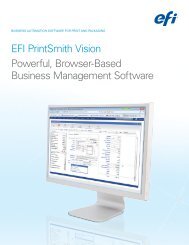 EFI PrintSmith Vision Powerful, Browser-Based Business ...