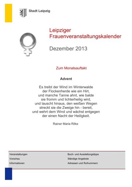 Leipziger Frauenveranstaltungskalender - Stadt Leipzig