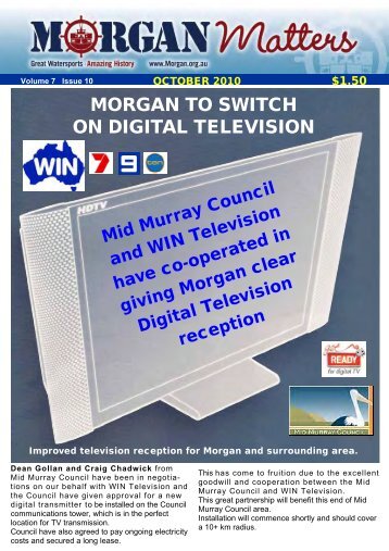 morgan to switch on digital television - Morgan, South Australia