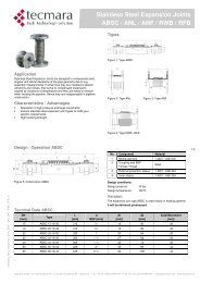 Stainless Steel Expansion Joints ABSC / ANL / ANF ... - Tecmara.de