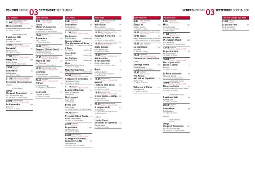 programma programme - La Biennale di Venezia