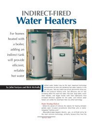 INDIRECT-FIRED Water Heaters - Common Ground