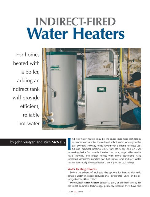 Tankless Coil and Indirect Water Heaters