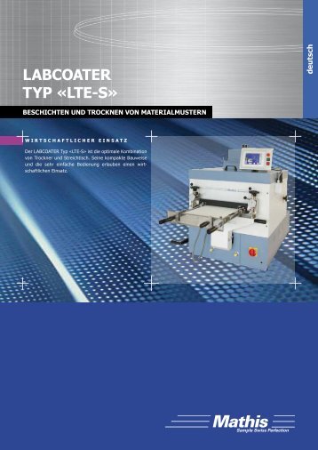 LABCOATER TYP «LTE-S» - Mathis AG