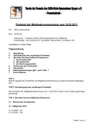 Protokoll der Mitgliederversammlung