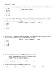 Exam 2 CHMY 141 F'12 1. How many moles of sodium bromide can ...