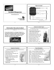 Incident Response - Department of Computer Information Systems ...