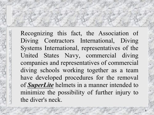 SUPERLITE HELMET REMOVAL12.pdf - Association of Diving ...