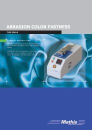 ABRASION COLOR FASTNESS - Mathis AG