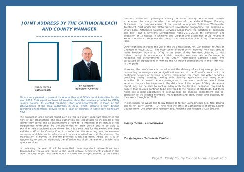 Annual Report 2010 Publisher full - Offaly County Council