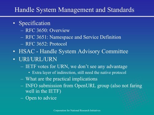 Digital Object Architecture - Erpanet