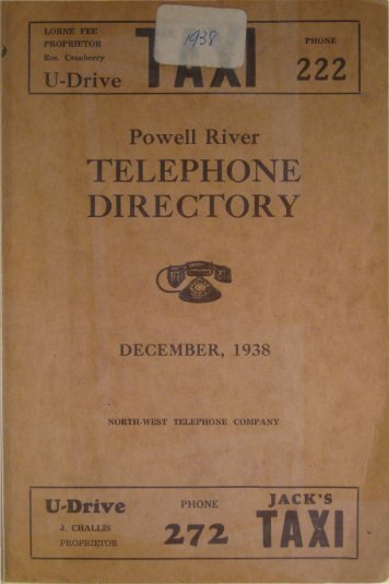 1938 - Powell River Historical Museum