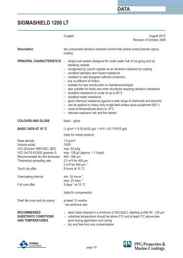 7746 august 2012 sigmashield 1200 lt ( english ) - Sigma | coatings