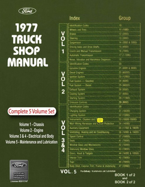 DEMO - 1977 Ford Truck Shop Manual - ForelPublishing.com