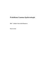 Praktikum Gamma-Spektroskopie - IRS - Leibniz Universität Hannover