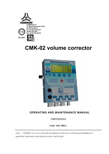CMK-02 volume corrector - firsttech.ro