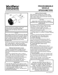 10 Pulse Speedometer Calibration Chart