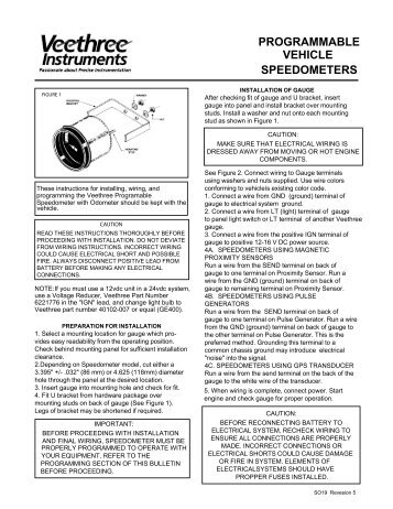 programmable vehicle speedometers - Veethree Instruments