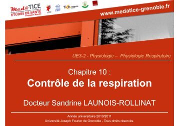 ContrÃ´le de la respiration - UniversitÃ© Virtuelle Paris 5