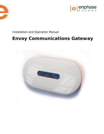 Envoy Communications Gateway - Simple Energy Works