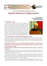 Rosmini, Manzoni e la lingua italiana - Centro Internazionale di ...