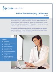 Dental Recordkeeping Guidelines - College of Dental Surgeons of ...
