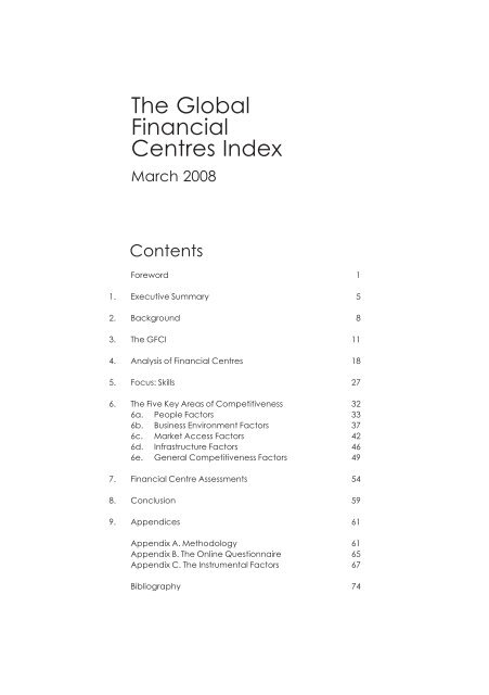 The global financial centres index (GFCI) 3 - Z/Yen