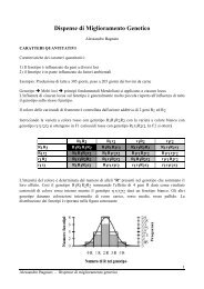 Dispense di Miglioramento Genetico