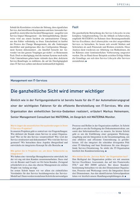 Vorfahrt für IT-Services - MATERNA GmbH