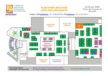 PLAN D'IMPLANTATION LISTE DES EXPOSANTS - Vacuum-Guide