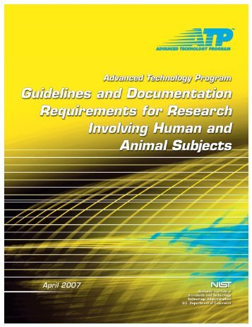 ATP's Guidelines and Documentation Requirements for Research ...