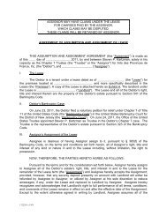 agreement of assumption and assignment of lease - Great American ...