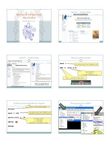 Movies & Scripts with MacPyMol - Institute for Molecular Virology