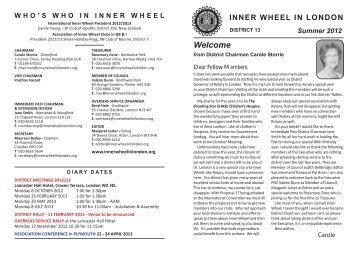 Summer 2012 WHO'S WHO IN INNER WHEEL - Inner Wheel in ...