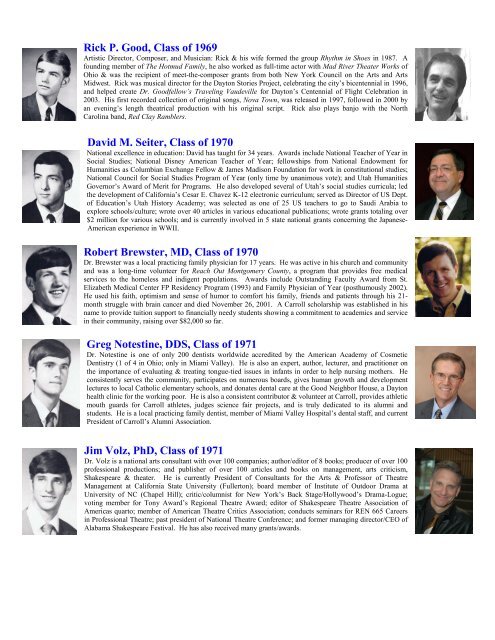 Announcing Distinguished Alumni Hall of Fame Recipients