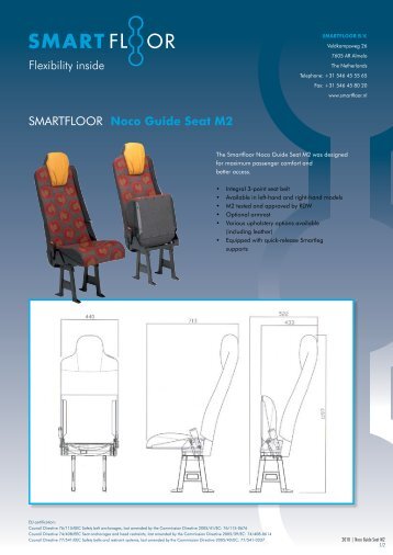 Flexibility inside SMARTFLOOR Noco Guide Seat M2