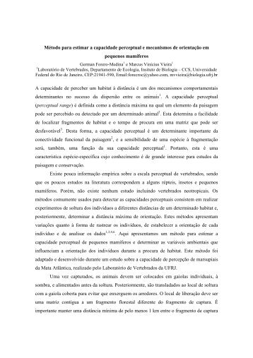 Forero_Medina & Vieira A (preprint).pdf - Instituto de Biologia da UFRJ