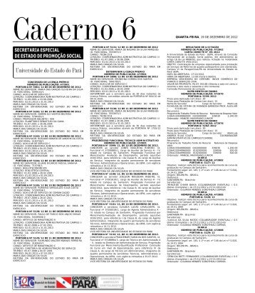 CADERNO 6 1 QUARTA-FEIRA, 19 DE DEZEMBRO DE 2012 ...