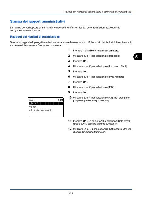 d'IstruzIonI Manuale - Utax