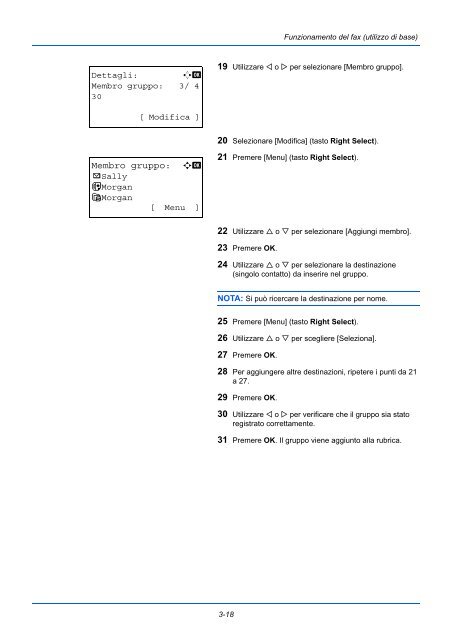 d'IstruzIonI Manuale - Utax