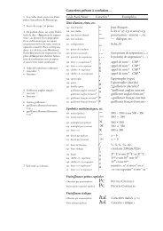 Suite - Liste Typographie